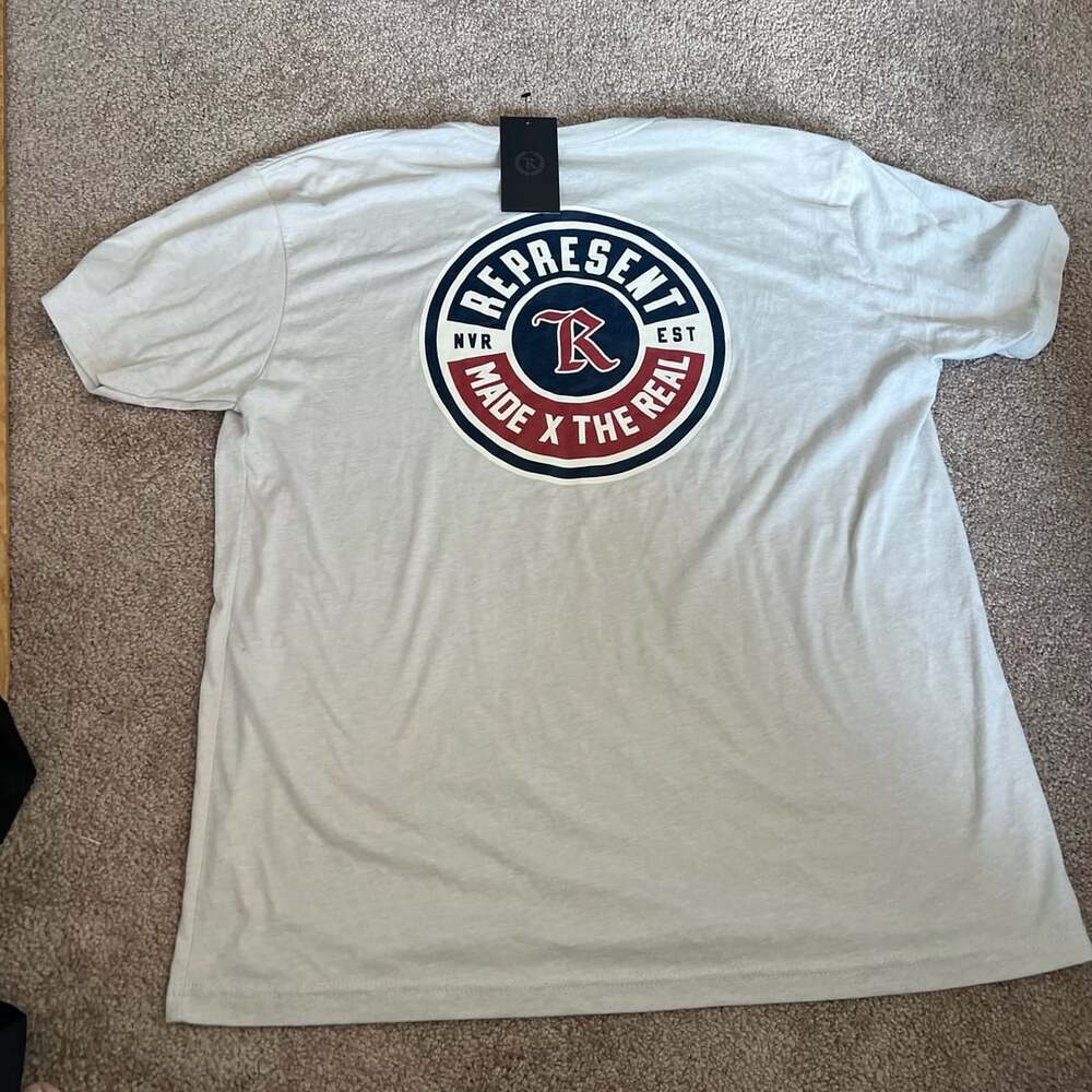 Represent Ltd. Made X The Real Graphic T-Shirt Light Grey XLarge